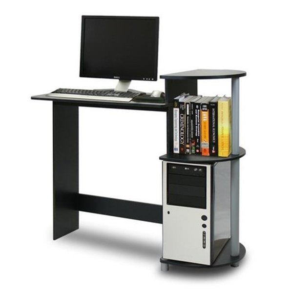 Furinno Furinno Compact Computer Desk; Black & Grey - 33.6 x 39 x 15.6 in. 11181BK/GY
